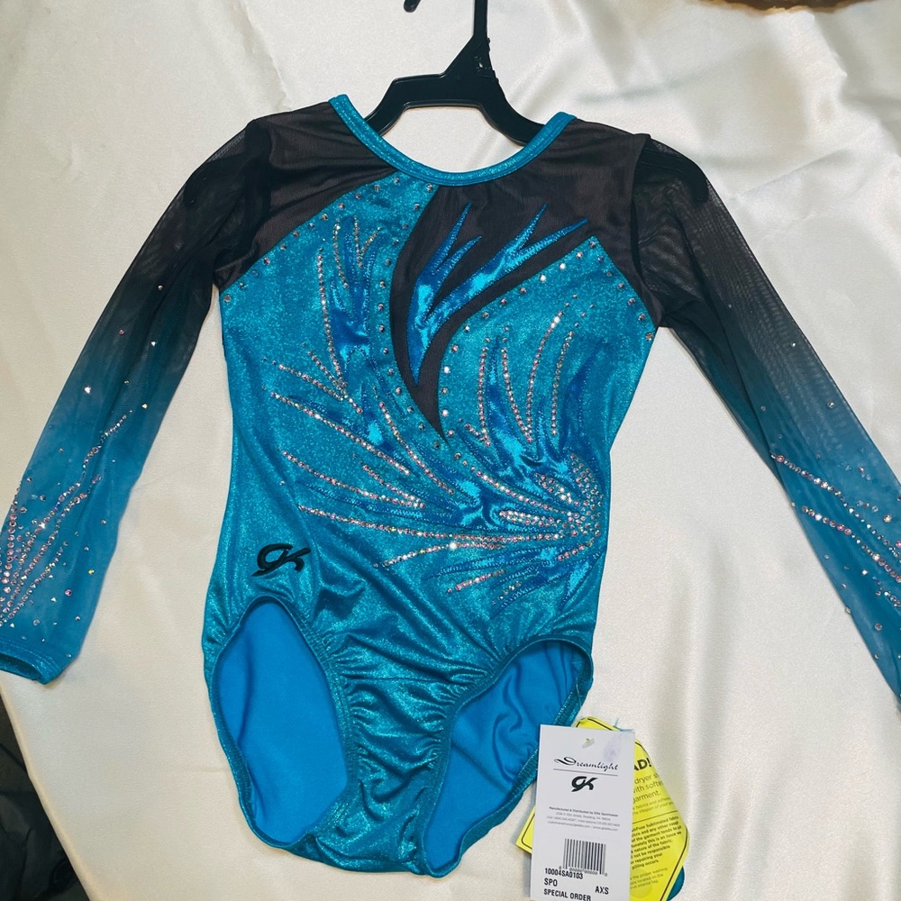 GK 3/4 sleeve competition leotards single or bulk